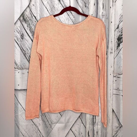 Marled “Hello Summer” Coral Scoop Neck Sweater M - Picture 2 of 7
